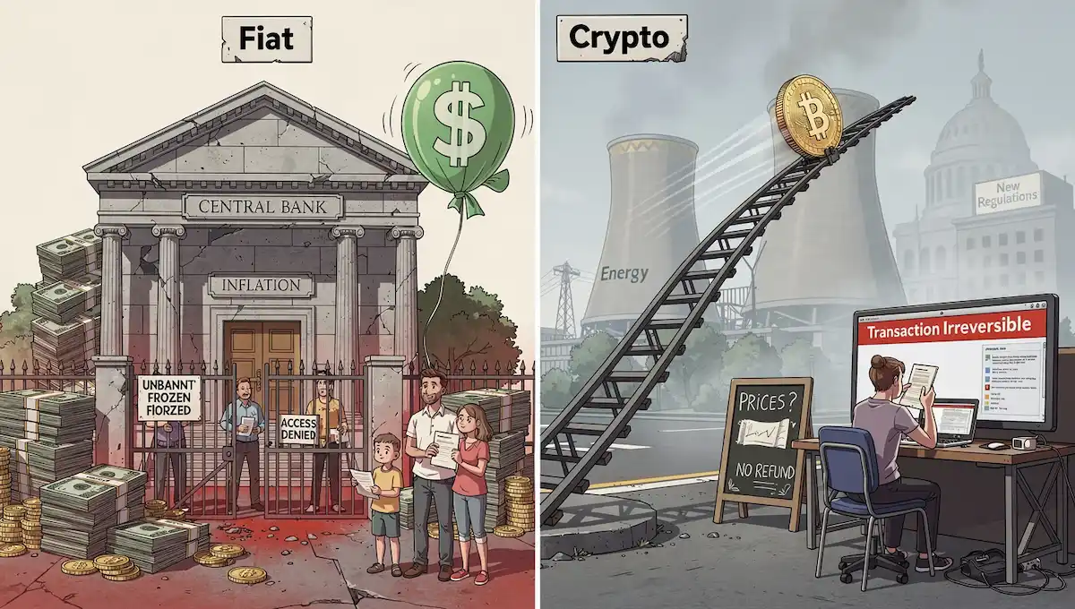 Fiat currency challenges vs Cryptocurrency challenges