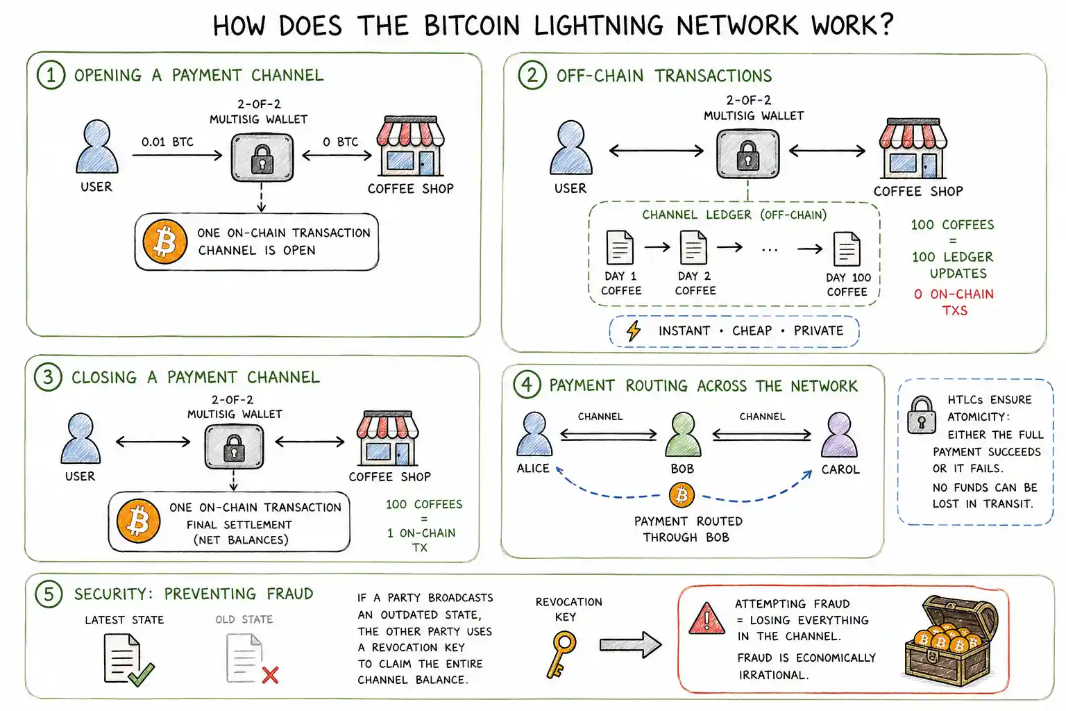 How does the Bitcoin Lightning Network work