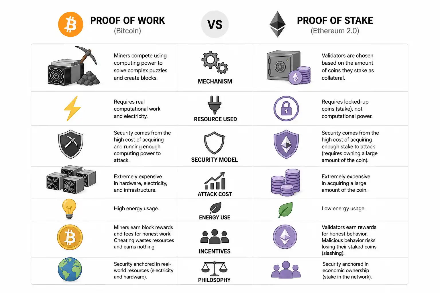 Proof of Work vs Proof of Stake