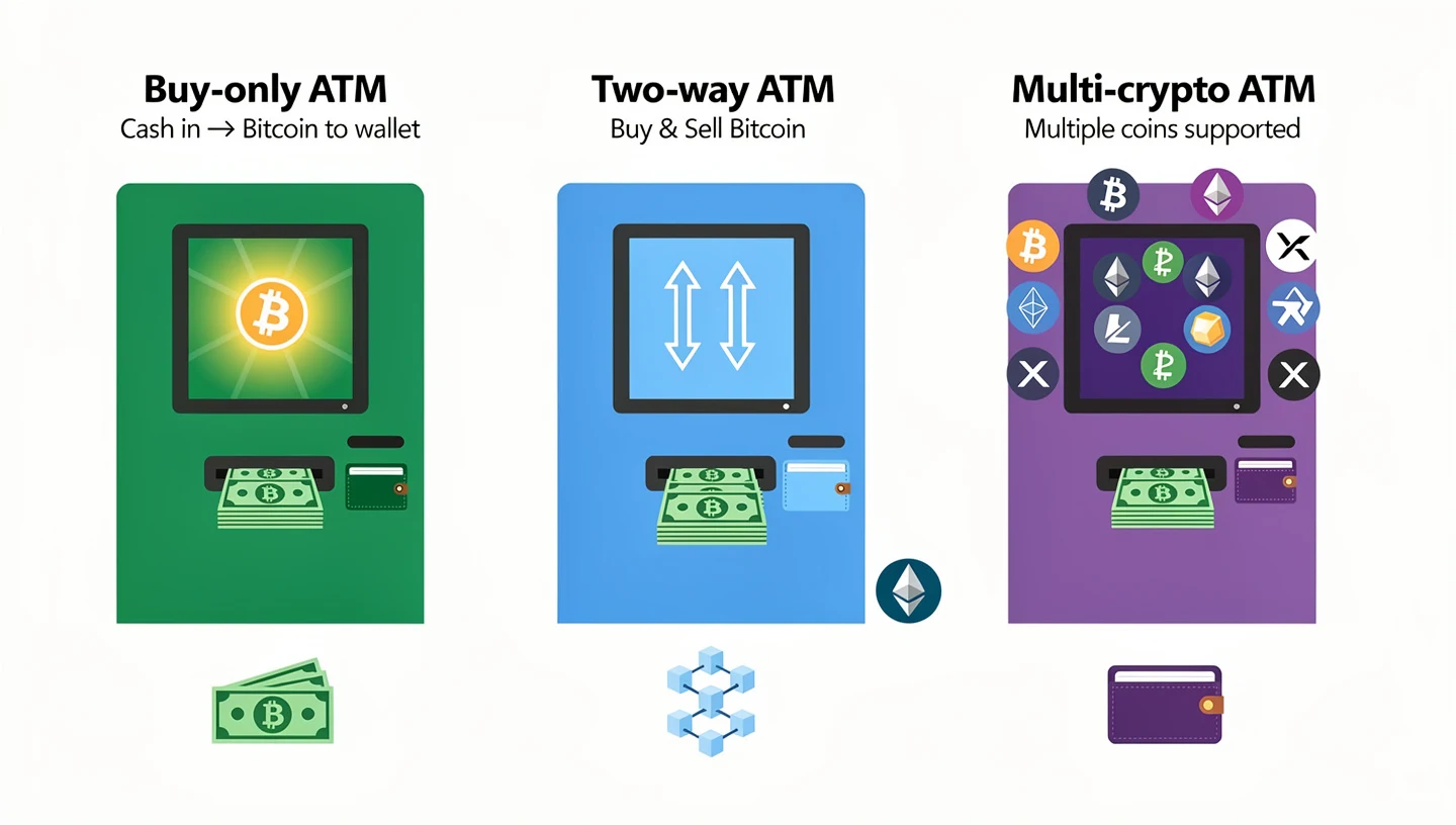 Types of Bitcoin ATMs
